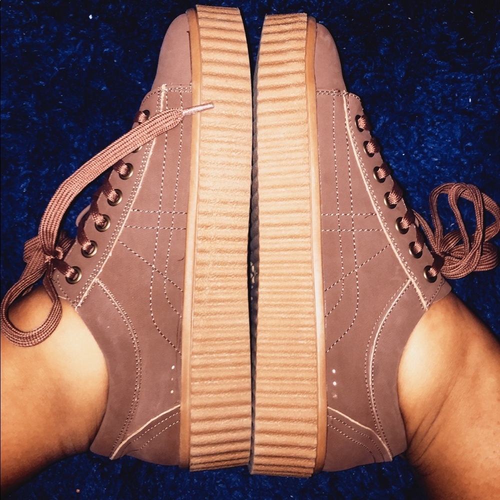 Platform sneakers // mauvey/pink